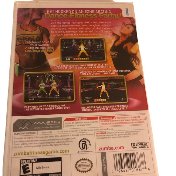 Nintendo Wii Zumba Fitness Join the Party Game - Complete w/ Manual - Tested - Picture 6 of 6